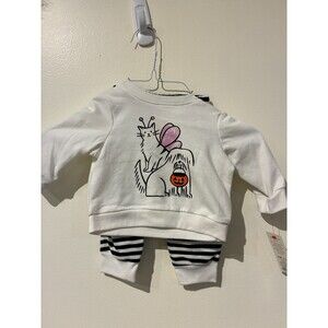 NWT Cat & Jack Halloween Pets in Costume Sweatshirt & Pants Outfit - 3-6M